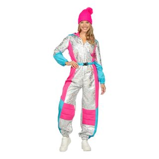80'er Skioverall Sølv Kostume