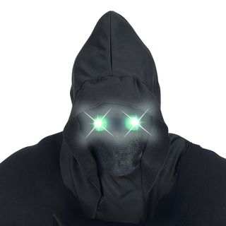 Ansigtsløs Maske med Lysende Grønne Øjne