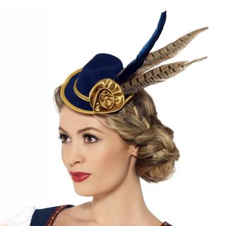 Autentisk Bavarian Oktoberfest Minihat Blå