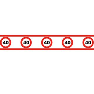 Partytape Trafikskilt 40