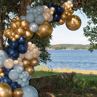 Ballonbue Blå/Guld/Beige