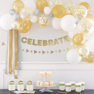 Ballonbue Guld/Hvid