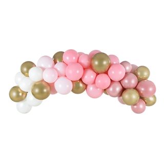 Ballonbue Lyserød/Guld Sæt