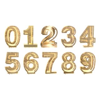 Ballonboks Tal Guld Metallic