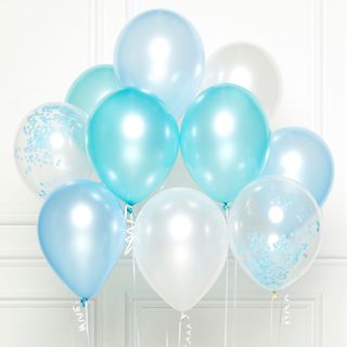 Ballonbuket Lyseblå