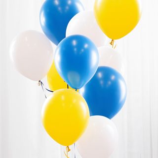 Ballonbuket Blå/Gul