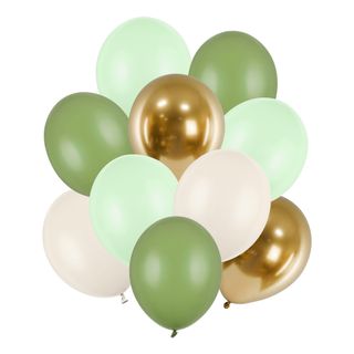 Ballonbuket Grøn Farvemix
