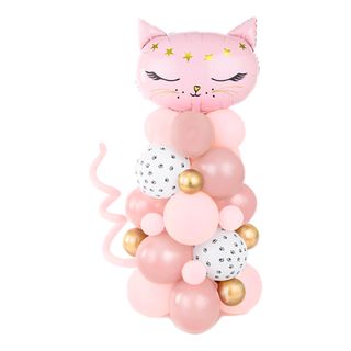 DIY Ballonfigur Kat Lyserød