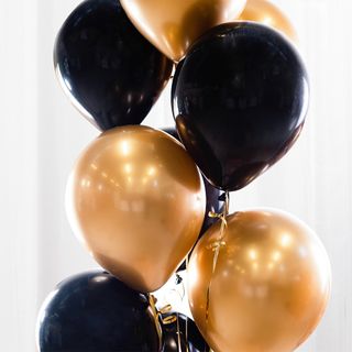 Ballonbuket Sort/Guld