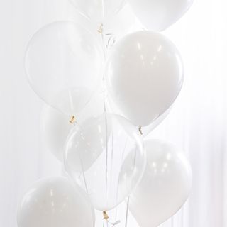 Ballonbuket Hvid
