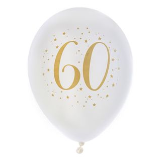 Balloner 60 Hvid/Guld