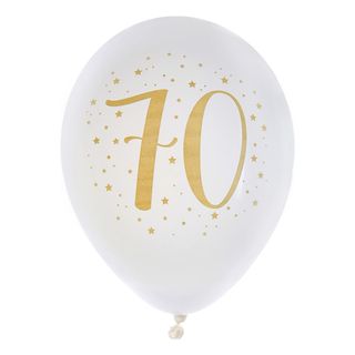 Balloner 70 Hvid/Guld