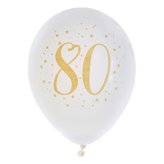 Balloner 80 Hvid/Guld