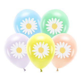 Balloner Blomster Flerfarvede