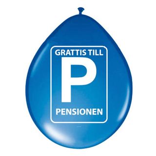 Ilmapallot Grattis till Pensionen