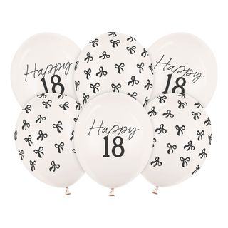 Balloner Happy 18 med Sløjfer