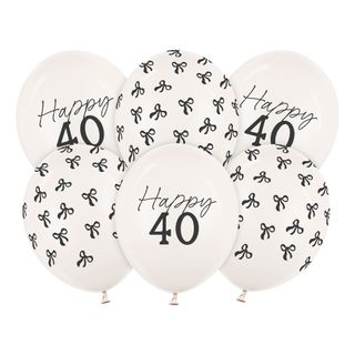 Balloner Happy 40 med Rosetter