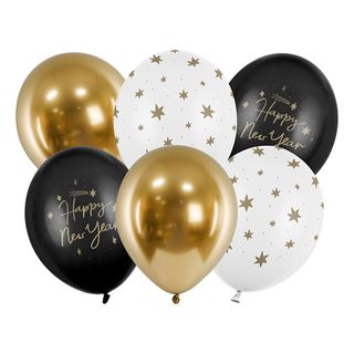Balloner Happy New Year Guldmix