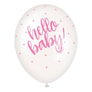 Balloner Hello Baby Lyserød