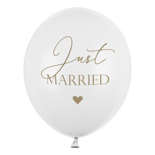 Balloner Just Married Pure White