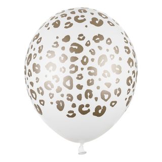 Balloner Leopardmønster Guld/Hvid