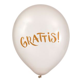 Balloner Perlemor "Grattis!"