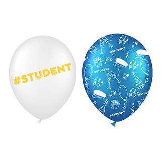 Balloner Hvid/Blå Student