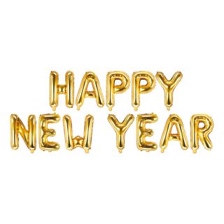 Ballonguirlande Happy New Year Guld