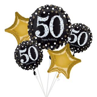 Ballonsæt Sort/Guld 50 år