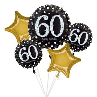 Ballonsæt Sort/Guld 60 år