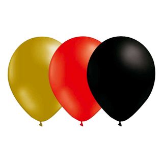 Ballonkombi Guld/Rød/Sort