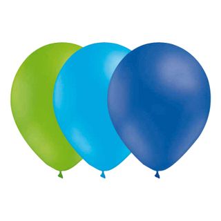 Ballonkombi Limegrøn/Lyseblå/Blå