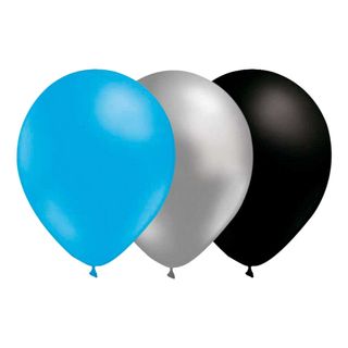 Ballonkombi Lyseblå-Sølv-Sort