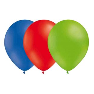 Ballonkombi Rød/Limegrøn/Blå