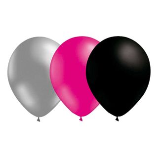 Ballonkombi Sølv/Magenta/Sort