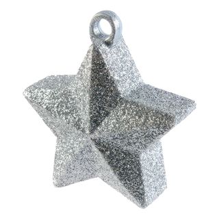 Ballonvægt Stjerne Sølv Glitter