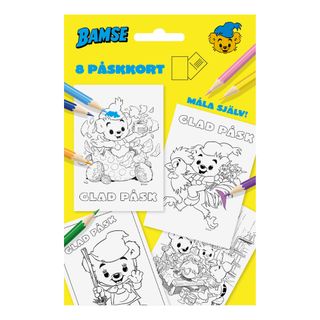 Bamse Värjää-Omat Pääsiäiskortit