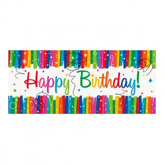 Banderole Happy Birthday Regnbue