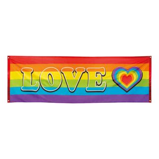 Banderole Love Regnbuefarvet