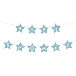Guirlande Baby Shower Stjerner Blå