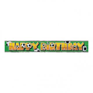 Banderole Fodbold Happy Birthday