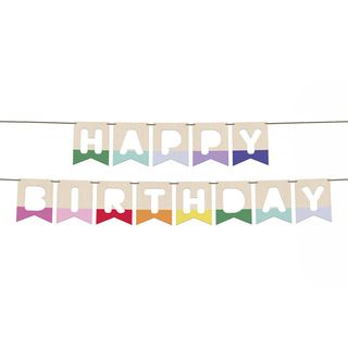 Banner Happy Birthday i træ