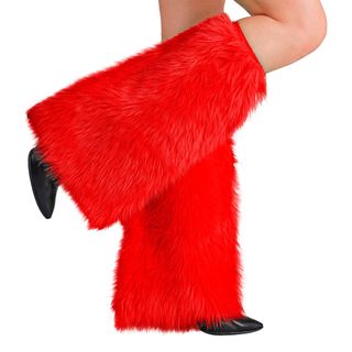 Fluffy Røde Benvarmere