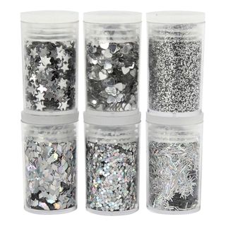 Bio-Glitter Blandet Sølv Sæt