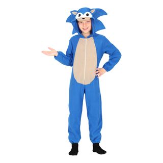 Blå Pindsvin Børnekostume