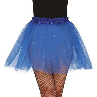 Blå Tylnederdel med Glitter