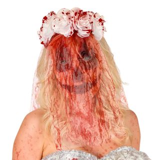 Blodig Brud Maske med Slør