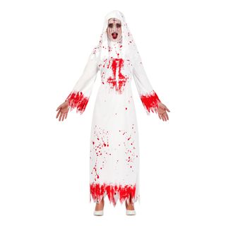 Blodig Nonne Hvid Kostume