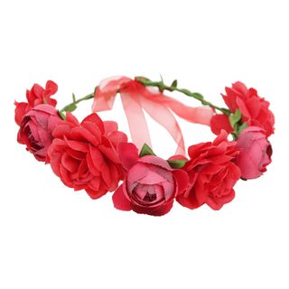 Blomsterkrans med Røde Roser