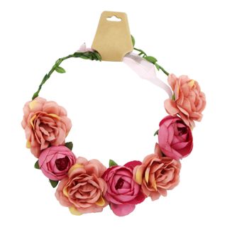 Blomsterkrans med Lyserøde Roser